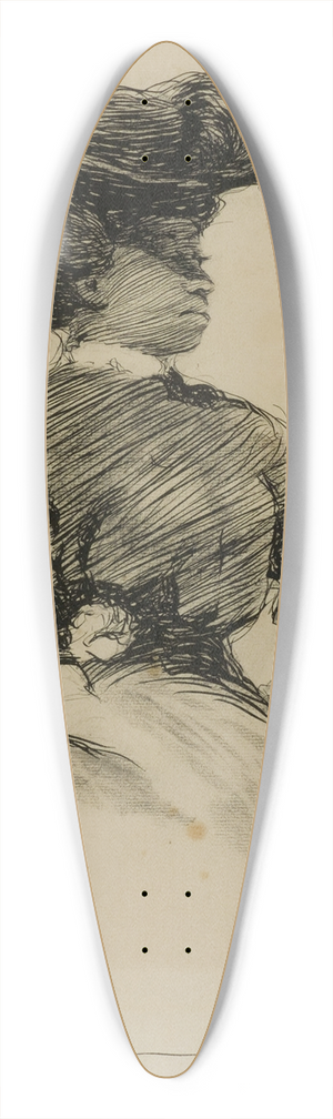 Charles Dana Gibson - Well-Dressed Woman 39.3 inch art pintail longboard deck