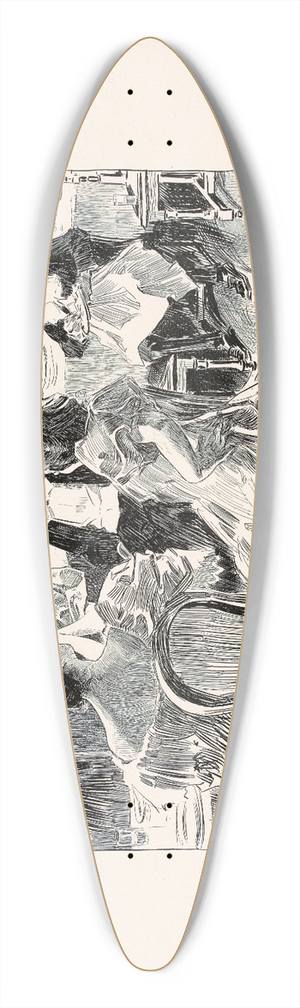 Charles Dana Gibson - Why is it always thus 39.3 inch art pintail longboard deck