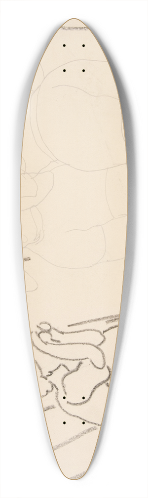 Charles Demuth - Four Figures on Beach, probably inProvincetown 39.3 inch art pintail longboard deck