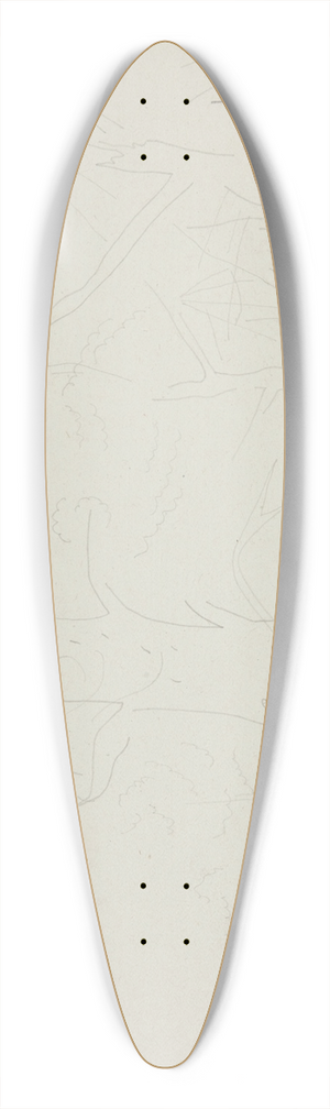 Charles Demuth - Trees 39.3 inch art pintail longboard deck