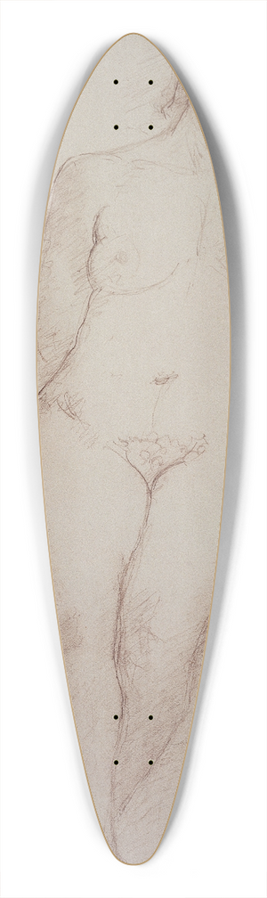 Charles Despiau - Sitzender weiblicher Akt in Vorderansicht, der linke Arm aufgesttzt, nach rechts abwrts blickend 39.3 inch art pintail longboard deck