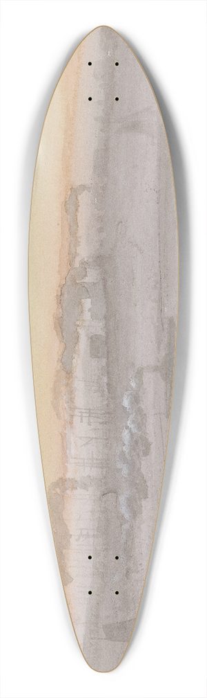 Charles de Wolf Brownell - East River, Sunrise 39.3 inch art pintail longboard deck