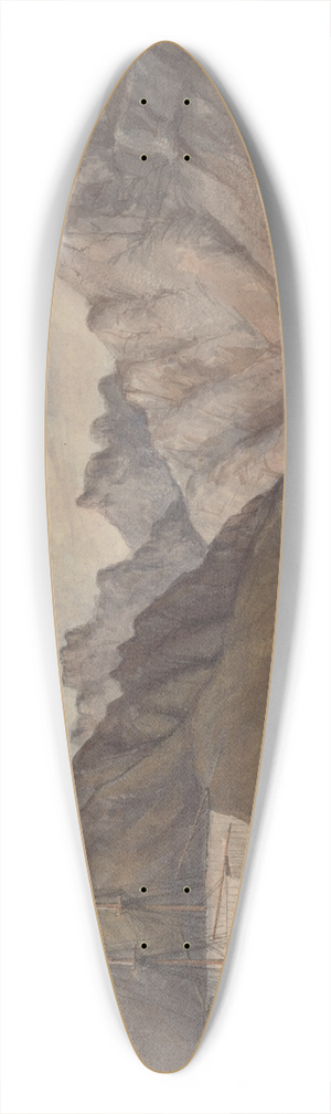 Charles Dyce - A Mediterranean Port 39.3 inch art pintail longboard deck