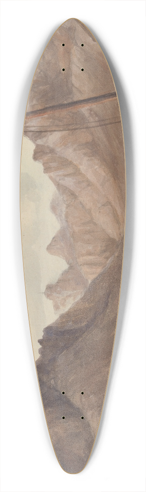 Charles Dyce - Mediterranean Port 39.3 inch art pintail longboard deck