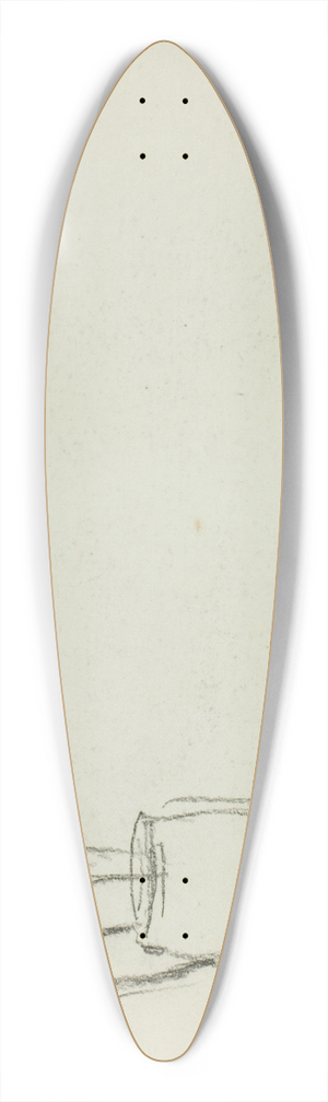 Charles Emile Jacque - Man Bending Over 39.3 inch art pintail longboard deck Charles Emile Jacque - Man Bending Over 39.3 inch art pintail longboard deck