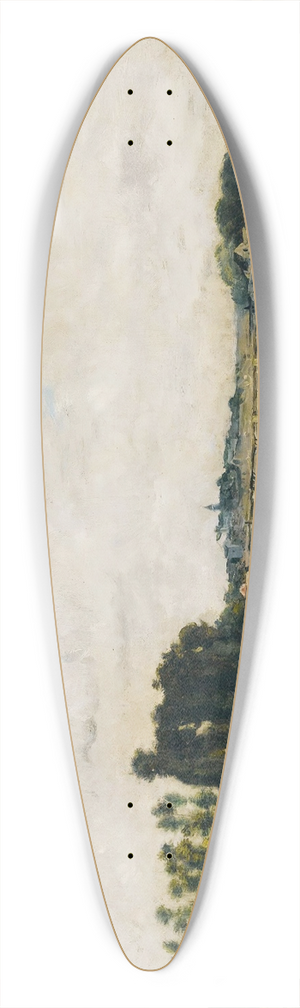Charles Franois Daubigny - Conflans 39.3 inch art pintail longboard deck Charles Franois Daubigny - Conflans 39.3 inch art pintail longboard deck