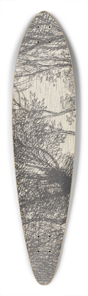Charles Franois Daubigny - Cows in woods 39.3 inch art pintail longboard deck Charles Franois Daubigny - Cows in woods 39.3 inch art pintail longboard deck