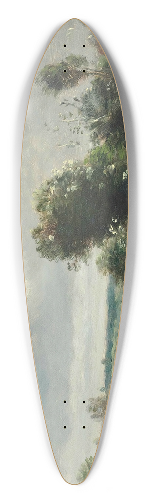 Charles Franois Daubigny - Ducklings On A Lake 39.3 inch art pintail longboard deck