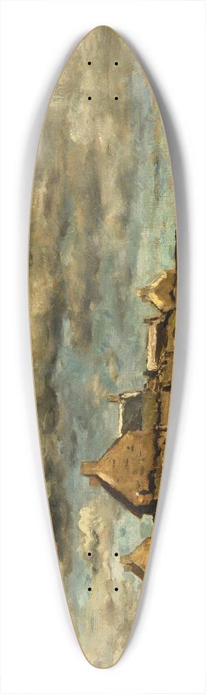 Charles Franois Daubigny - Entre de Krity 39.3 inch art pintail longboard deck