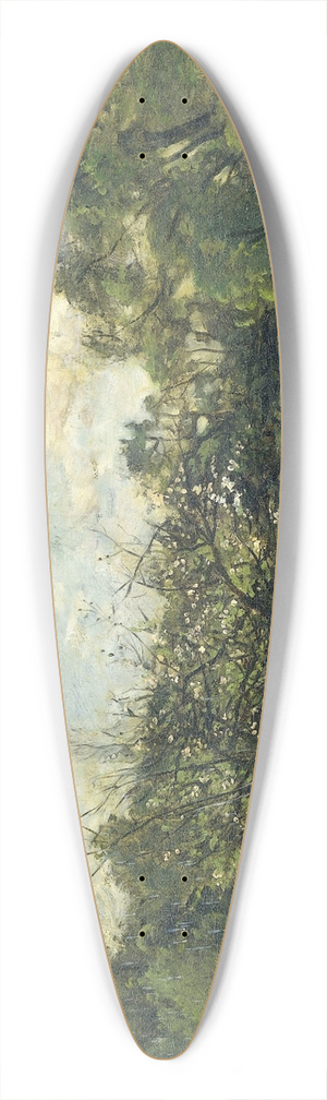 Charles Franois Daubigny - Orchard 39.3 inch art pintail longboard deck