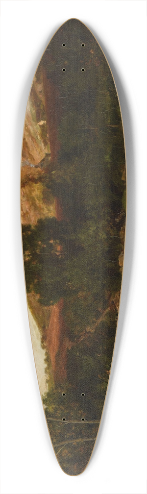 Charles Franois Daubigny - Paysage, tang 39.3 inch art pintail longboard deck Charles Franois Daubigny - Paysage, tang 39.3 inch art pintail longboard deck