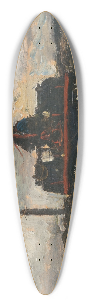 Charles Franois Daubigny - River Boat 39.3 inch art pintail longboard deck