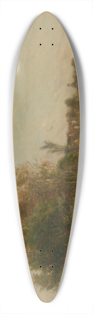 Charles Franois Daubigny - The Banks of the Oise 39.3 inch art pintail longboard deck Charles Franois Daubigny - The Banks of the Oise 39.3 inch art pintail longboard deck