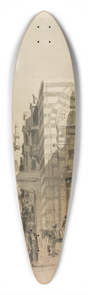 Charles Franois Eustache - Egyptian Street Scene 39.3 inch art pintail longboard deck