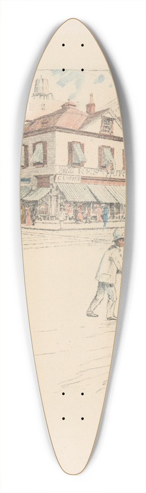Charles Frederick William Mielatz - Peter Coopers house, Fourth Avenue and 28th Street 39.3 inch art pintail longboard deck