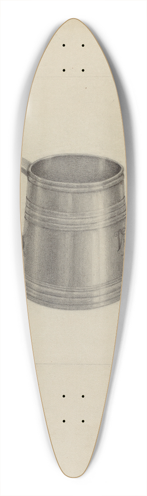 Charles Garjian - Silver Mug 39.3 inch art pintail longboard deck