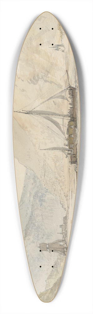Charles Gore - Lorch on the Rhine 39.3 inch art pintail longboard deck