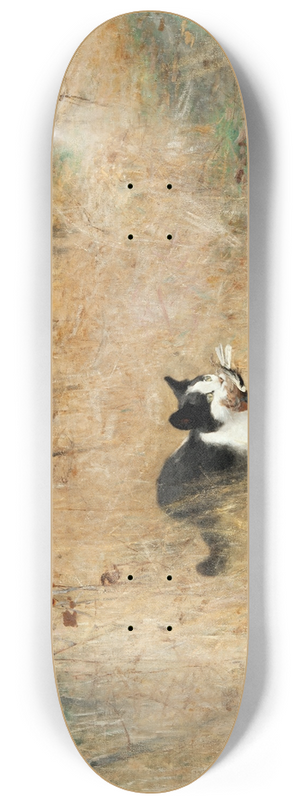 Bruno Liljefors - Cat hunting Birds 8.25 inch art skate deck