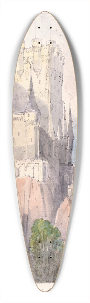 Charles Hamilton Smith - Alcazar at Segovia 39.3 inch art pintail longboard deck