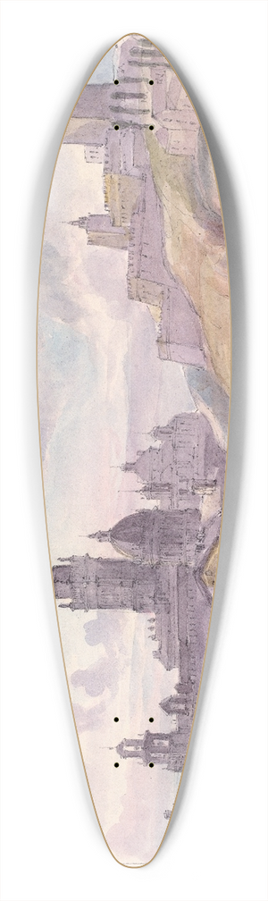 Charles Hamilton Smith - Entrance to the town of Carmona 39.3 inch art pintail longboard deck
