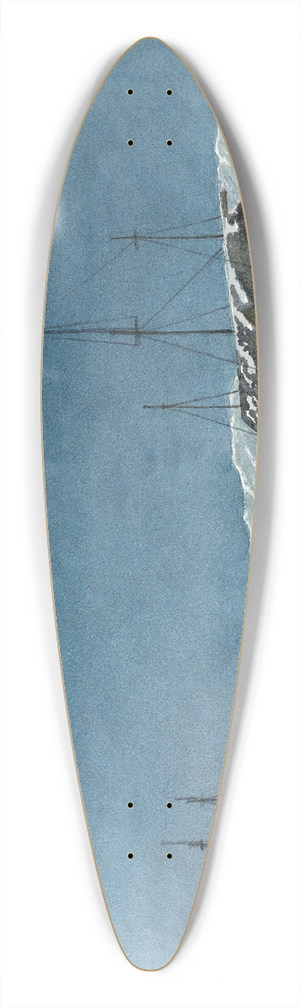 Charles Hamilton Smith - H. M. Ships Hecla and Griper in Winter Harbour 39.3 inch art pintail longboard deck