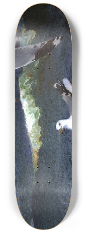 Bruno Liljefors - Gulls 8.25 inch art skate deck Bruno Liljefors - Gulls 8.25 inch art skate deck
