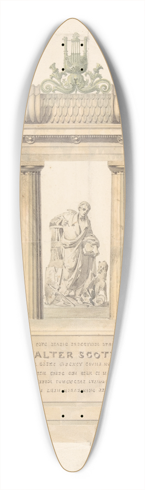 Charles Harriott Smith - Monument to Sir Walter Scott, Bart. 39.3 inch art pintail longboard deck