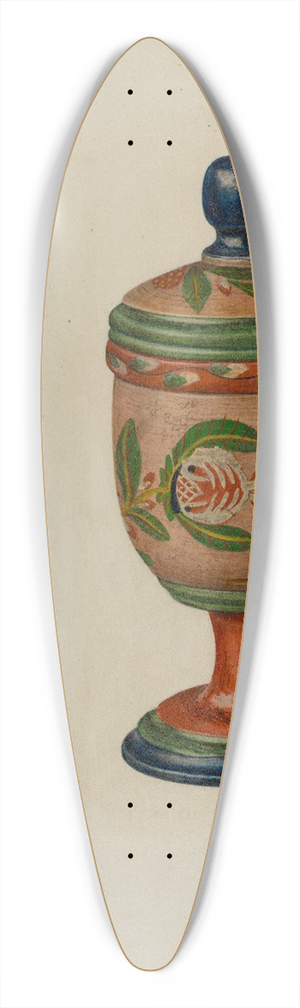 Charles Henning - Saffron Box 39.3 inch art pintail longboard deck