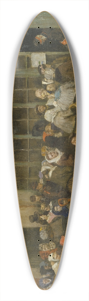 Charles-Henri Pille - Cantine municipale pendant le sige de Paris (1870-1871) 39.3 inch art pintail longboard deck