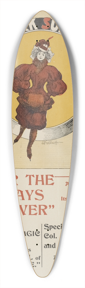 Charles Hubbard Woodbury - The New York Sunday herald. Jan. 1896 39.3 inch art pintail longboard deck Charles Hubbard Woodbury - The New York Sunday herald. Jan. 1896 39.3 inch art pintail longboard deck