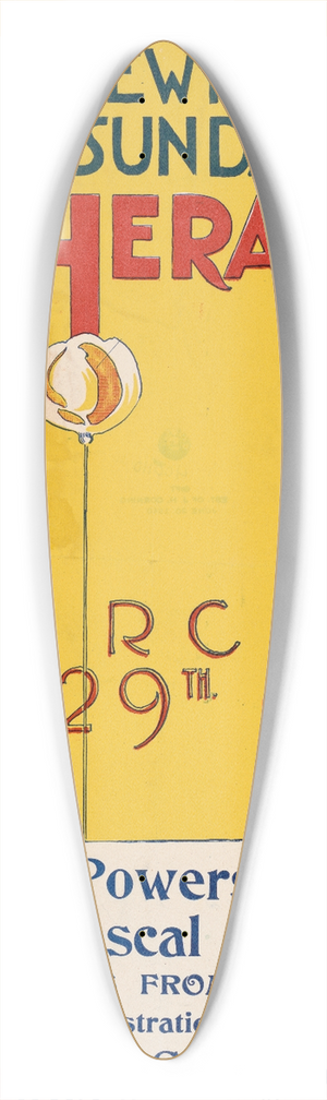 Charles Hubbard Woodbury - The New York Sunday Herald, March 29th 1896 39.3 inch art pintail longboard deck Charles Hubbard Woodbury - The New York Sunday Herald, March 29th 1896 39.3 inch art pintail longboard deck