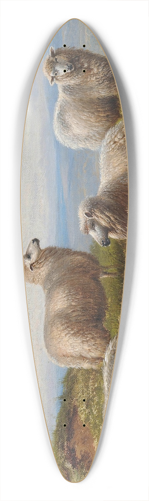 Charles Jones - Sheep on the hill 39.3 inch art pintail longboard deck