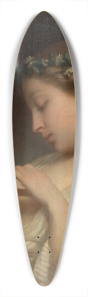 Charles Landelle - Girl Guesses On Camomile 39.3 inch art pintail longboard deck