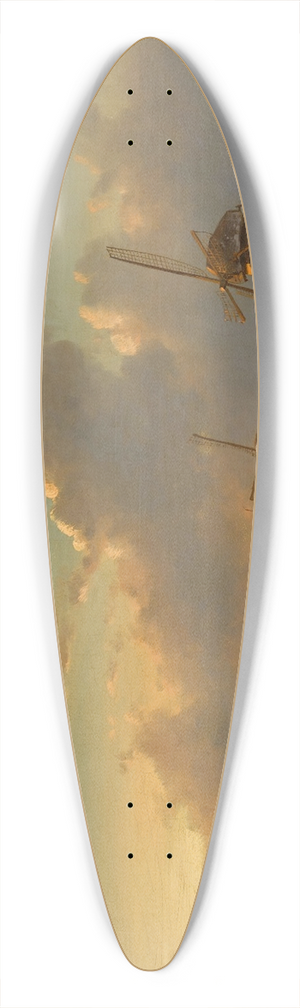 Charles Leickert - Ice Skaters at Sunset 39.3 inch art pintail longboard deck Charles Leickert - Ice Skaters at Sunset 39.3 inch art pintail longboard deck