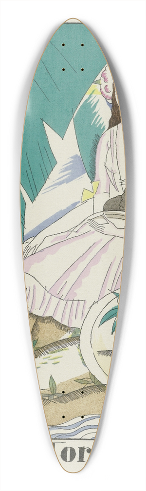 Charles Martin - La belle torquatienne 39.3 inch art pintail longboard deck