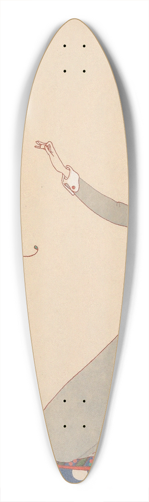 Charles Martin - La Dame et le Perroquet 39.3 inch art pintail longboard deck