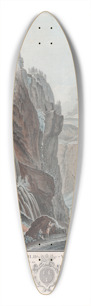 Charles-Melchior Descourtis - Vue du Schildwald-Bach prise en hiver 39.3 inch art pintail longboard deck