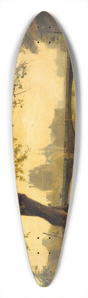 Charles Mercier - Le Pont de Solfrino et le Pavillon de Flore, vus du quai dOrsay 39.3 inch art pintail longboard deck