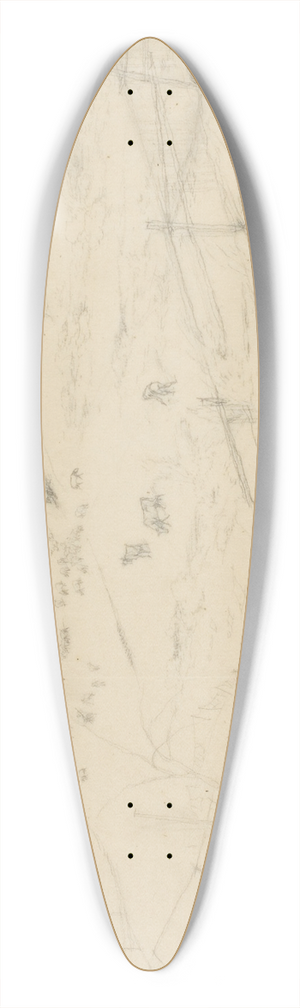 Charles Meryon - San Francisco, Study 39.3 inch art pintail longboard deck