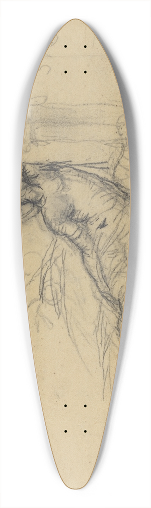 Charles Meryon - Seated Female Figure for San Francisco 39.3 inch art pintail longboard deck Charles Meryon - Seated Female Figure for San Francisco 39.3 inch art pintail longboard deck