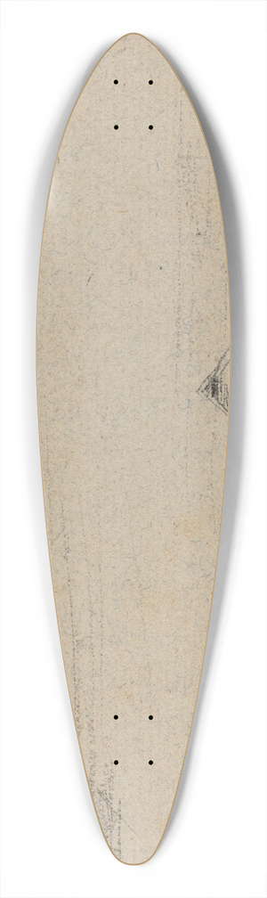 Charles Meryon - Two Boats for LAbside de Notre-Dame de Paris 39.3 inch art pintail longboard deck