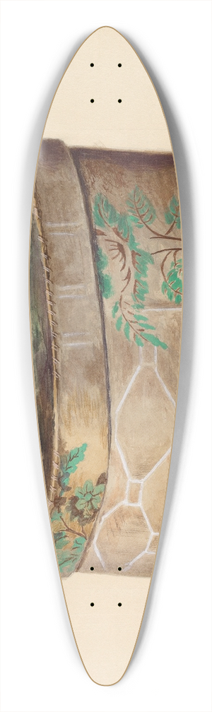 Charles Moss - Small Hat Box 39.3 inch art pintail longboard deck