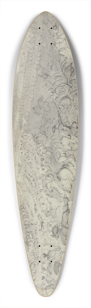 Charles Parrocel - Cavallery attack 39.3 inch art pintail longboard deck
