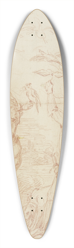 Charles Parrocel - Falkenjgerin zu Pferde mit einem Diener zu Fu 39.3 inch art pintail longboard deck