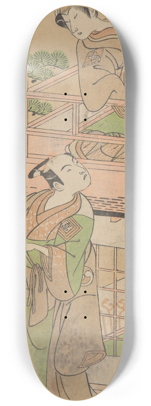 Bunch Ippitsusai - Woman on Balcony and Passerby 8.25 inch art skate deck