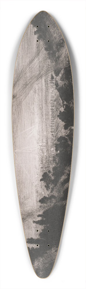 Charles Paul Renouard - LEposition universelle vue de Meudon 39.3 inch art pintail longboard deck