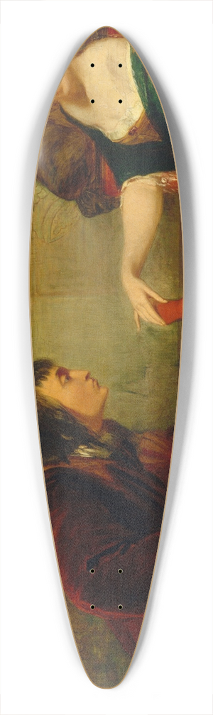 Charles Robert Leslie - The Last Throw 39.3 inch art pintail longboard deck