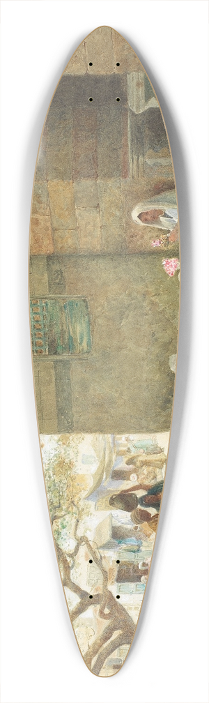 Charles Robertson - Market scene, Cairo 39.3 inch art pintail longboard deck