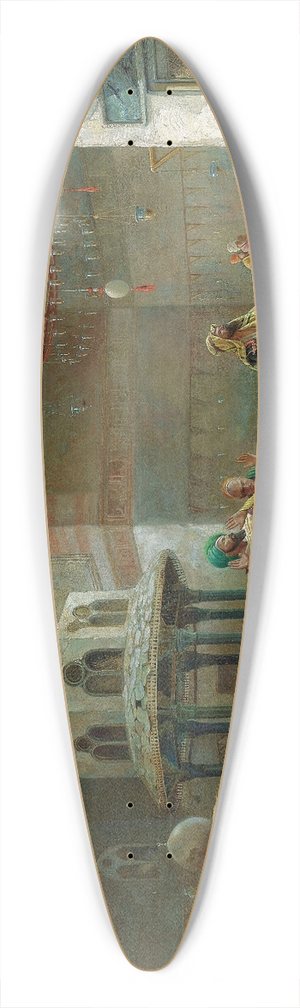 Charles Robertson - Prayer in the mosque of Sultan Hasan, Cairo 39.3 inch art pintail longboard deck