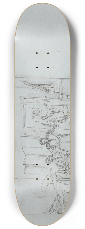 Adolph Tidemand - Genrescene 8.25 inch art skate deck